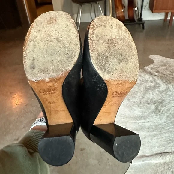 Chloe - leather round toe ankle boots